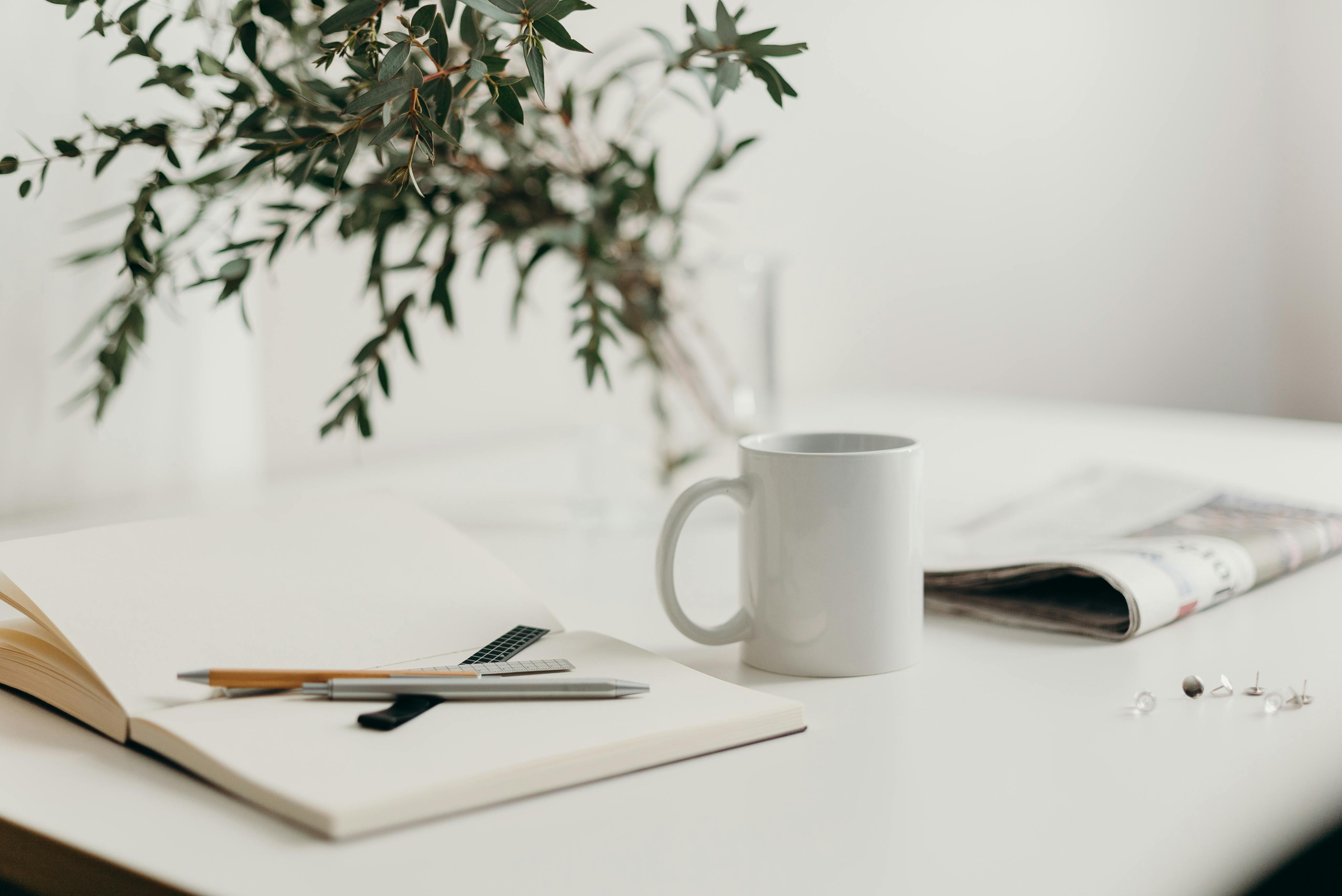 home office cup of coffee